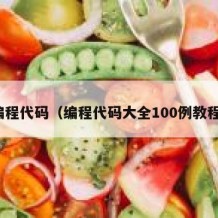 编程代码（编程代码大全100例教程）