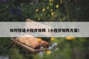 如何搭建小程序矩阵（小程序矩阵方案）