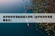 自学软件开发能找到工作吗（自学软件开发需要多久）