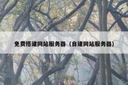 免费搭建网站服务器（自建网站服务器）