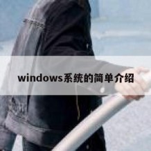 windows系统的简单介绍