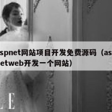 aspnet网站项目开发免费源码（aspnetweb开发一个网站）