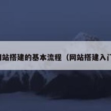 网站搭建的基本流程（网站搭建入门）