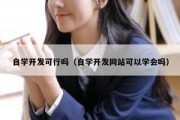 自学开发可行吗（自学开发网站可以学会吗）