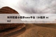 如何搭建小程序sass平台（小程序 scss）