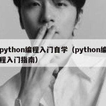 python编程入门自学（python编程入门指南）