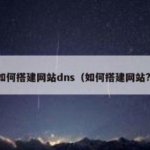 如何搭建网站dns（如何搭建网站?）