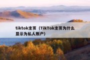 tiktok主页（TikTok主页为什么显示为私人账户）