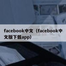 facebook中文（facebook中文版下载app）