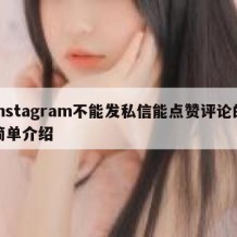 instagram不能发私信能点赞评论的简单介绍