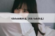 tiktok叫什么（tik tok什么）