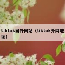 tiktok国外网站（tiktok外网地址）