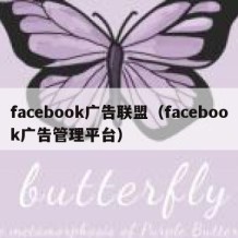 facebook广告联盟（facebook广告管理平台）