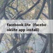 facebook.lite（facebooklite app install）