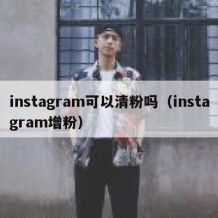 instagram可以清粉吗（instagram增粉）