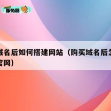 购买域名后如何搭建网站（购买域名后怎样建公司官网）