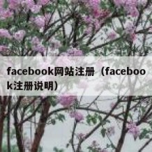 facebook网站注册（facebook注册说明）