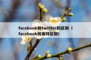 facebook和twitter的区别（facebook和推特区别）