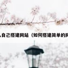 怎么自己搭建网站（如何搭建简单的网站）