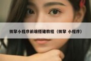 微擎小程序前端搭建教程（微擎 小程序）