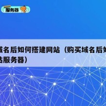 购买域名后如何搭建网站（购买域名后如何搭建网站服务器）