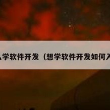 怎么学软件开发（想学软件开发如何入门）