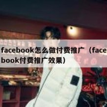 facebook怎么做付费推广（facebook付费推广效果）