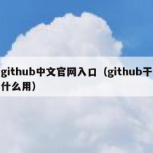 github中文官网入口（github干什么用）