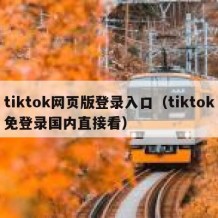 tiktok网页版登录入口（tiktok免登录国内直接看）