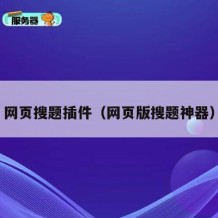 网页搜题插件（网页版搜题神器）