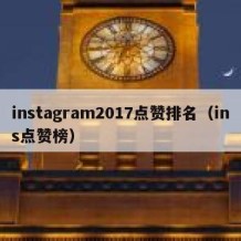 instagram2017点赞排名（ins点赞榜）