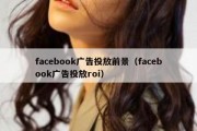 facebook广告投放前景（facebook广告投放roi）