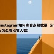 instagram如何查看点赞数量（ins怎么看点赞人数）