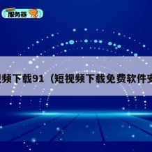 短视频下载91（短视频下载免费软件安装）