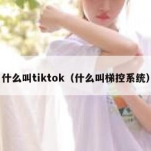 什么叫tiktok（什么叫梯控系统）