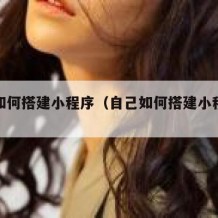 自己如何搭建小程序（自己如何搭建小程序店铺）