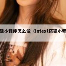 搭建小程序怎么做（intext搭建小程序）