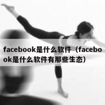 facebook是什么软件（facebook是什么软件有那些生态）