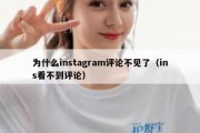 为什么instagram评论不见了（ins看不到评论）