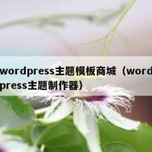 wordpress主题模板商城（wordpress主题制作器）