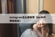 instagram怎么移除赞（ins如何移除粉丝）