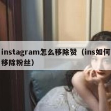 instagram怎么移除赞（ins如何移除粉丝）