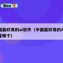 中国最好用的ai软件（中国最好用的AI软件是哪个）