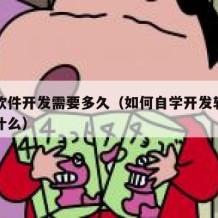 自学软件开发需要多久（如何自学开发软件需要学什么）