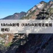 tiktok封号（tiktok封号还能提现吗）