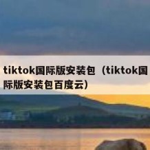 tiktok国际版安装包（tiktok国际版安装包百度云）