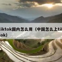 tiktok国内怎么用（中国怎么上tiktok）