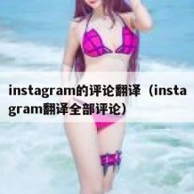 instagram的评论翻译（instagram翻译全部评论）