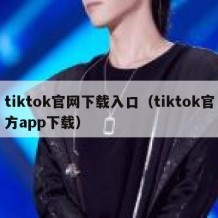 tiktok官网下载入口（tiktok官方app下载）