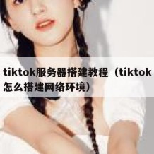 tiktok服务器搭建教程（tiktok怎么搭建网络环境）